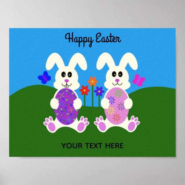 Coelhinho de Páscoa nº 4 Poster (Frente)