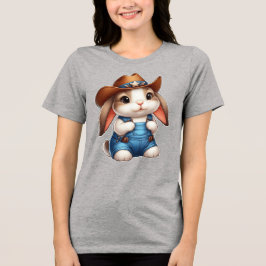 Coelhinho de vaqueiro com chapéu e macacões