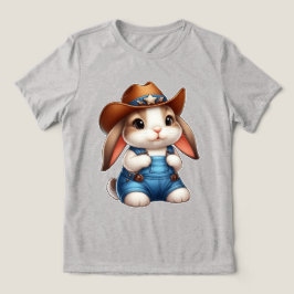 Coelhinho de vaqueiro com chapéu e macacões