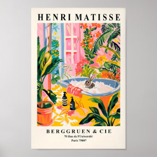 Coelhinho Na Impressão De Arte De Banheira, Poster