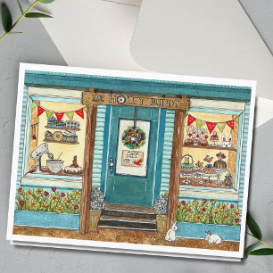 Coelhinhos da Páscoa e cartão de aquarela da loja 