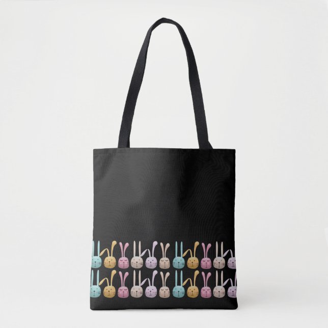 Coelhinhos em uma bolsa de tote (Frente)