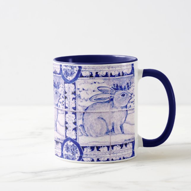 Coelho Azul e Branco Inverno ou Caneca de Natal (Direita)