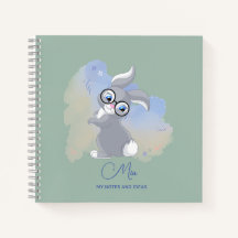 Coelho bonito e óculos personalizados