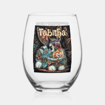 Coelho Branco Personalizado Floral Personalizado