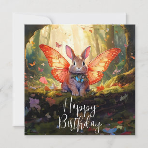 Coelho caprichoso floresta encantada Feliz Anivers