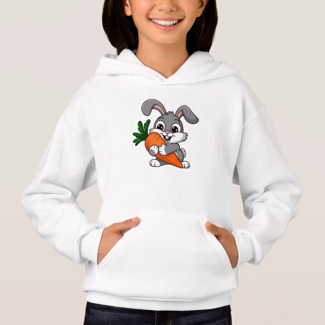 Coelho com uma cenoura grande (Frente)