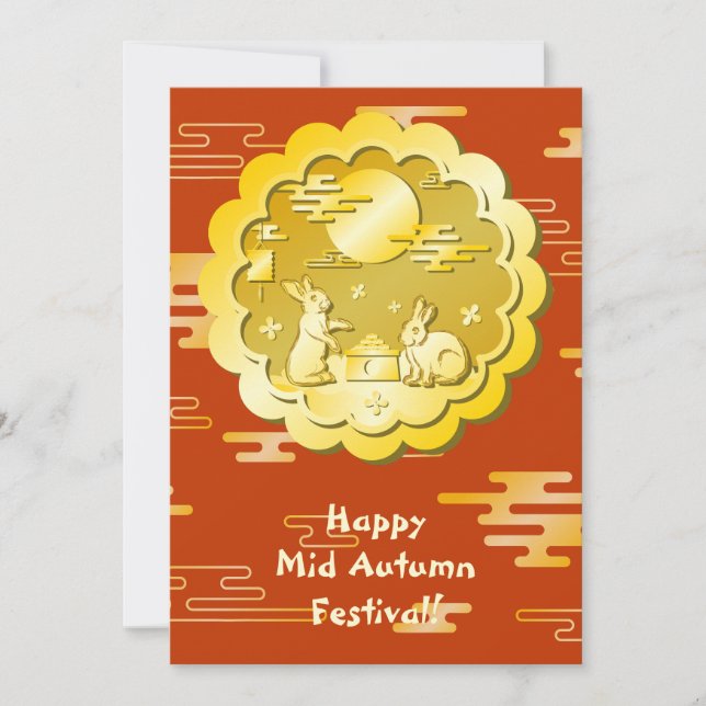 Coelho da Lua Dourada do Festival de outono do méd (Frente)