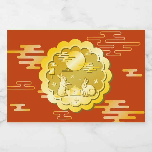 Coelho da Lua Dourada do Festival de outono do méd (Rótulo Único)