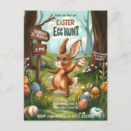Coelho da Páscoa - Convite para Caça ao Ovo de Pás