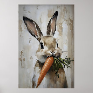 Coelho da Páscoa Impressão de Cenoura, Bunny da Pr