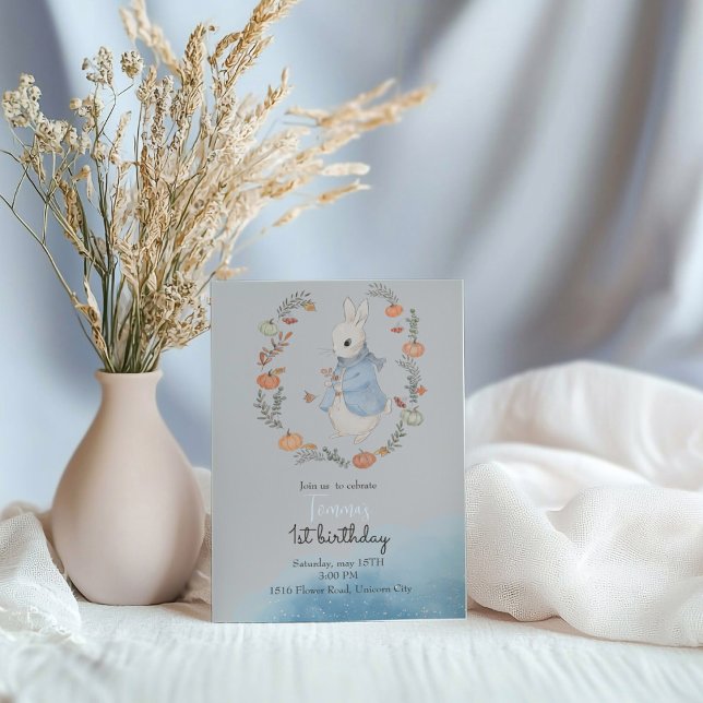 Coelho de Aquarela Peter no Convite de outono (Criador carregado)