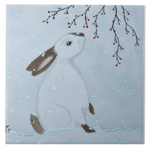 Coelho de Inverno em Aquarela