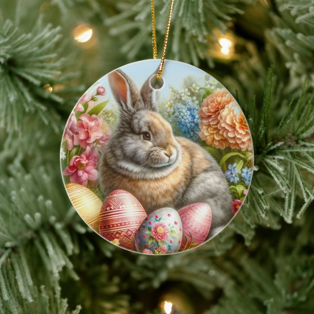 Coelho de Páscoa Enfeite de árvore de Natal (Árvore)