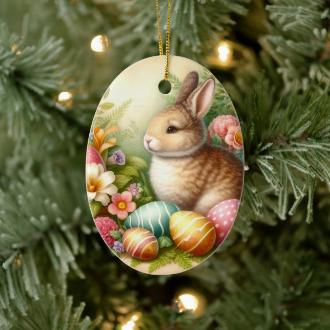 Coelho de Páscoa Enfeite de árvore de Natal (Árvore)