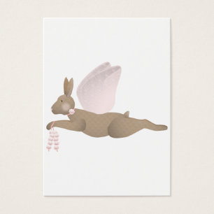 Coelho do anjo de Brown com asas cor-de-rosa