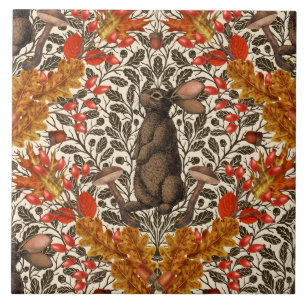 Coelho do outono em branco