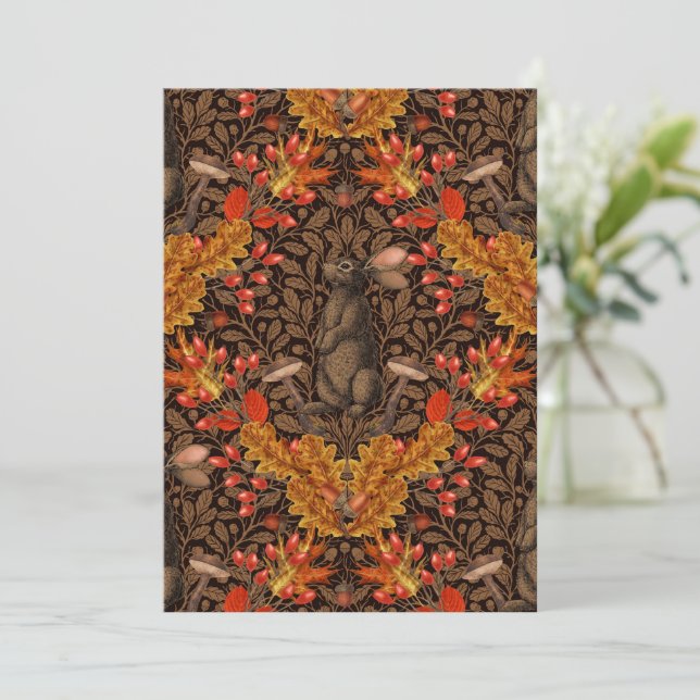 Coelho do outono em castanho (Em pé/Frente)