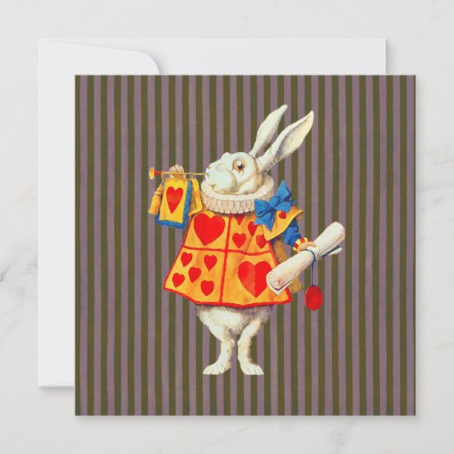 Coelho em Alice Wonderland - Convite (Frente)