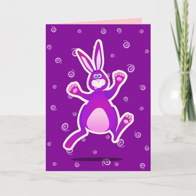 Coelho engraçado, cartão (Frente)
