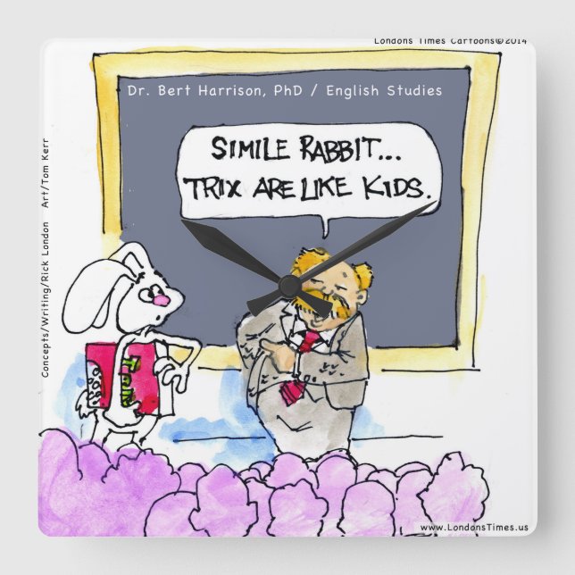 Coelho Engraçado Gramática Policial Relógio (Frente)