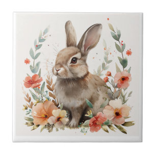 Coelho Floral Aquarela