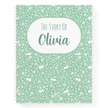 Coelho Floral Verde Menta História Memória