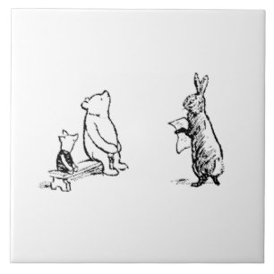 Coelho lendo para o Pooh e o Leitão