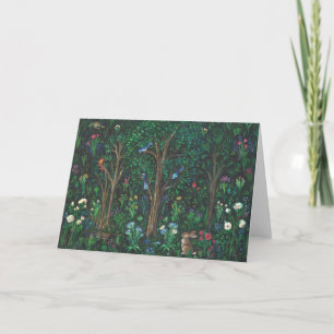 "Coelho na Floresta". Cartão de Saudação (Pintu