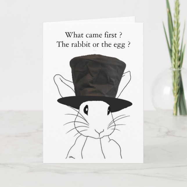 Coelho ou Cartão de Páscoa de Ovo (Frente)