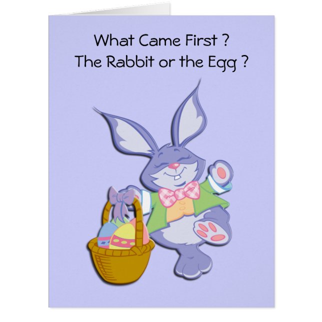 Coelho ou o cartão de páscoa do ovo (Frente)