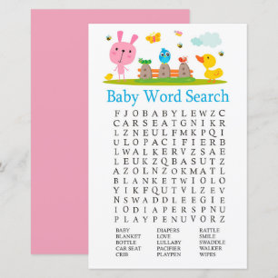 Coelho rosa engraçado Jogo de palavras de bebê