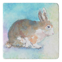 Coelho Trivet da aguarela