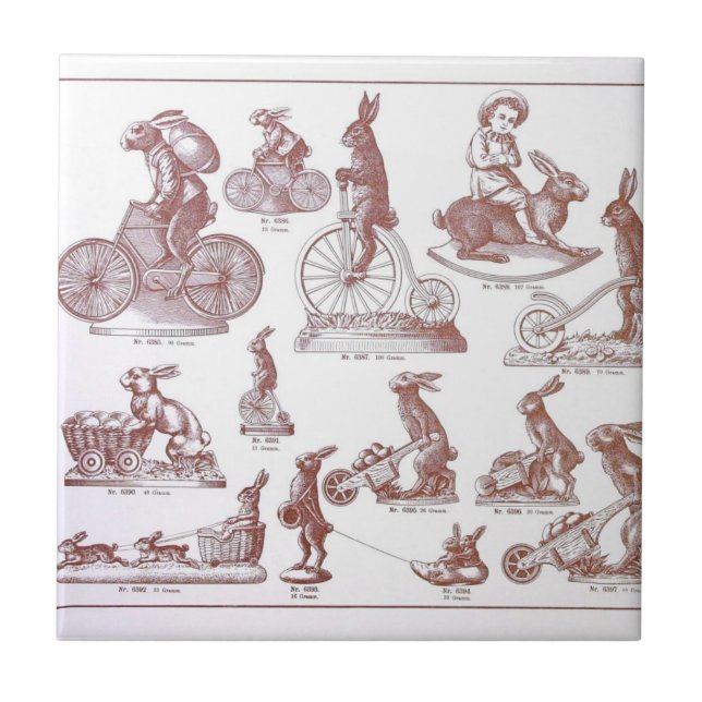 Coelhos antigos do catálogo do molde do chocolate (Frente)