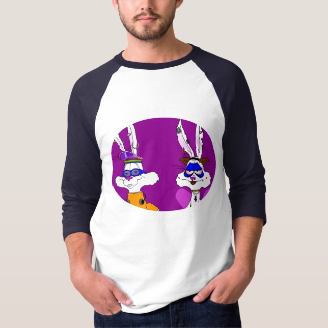 Coelhos Camisa Raglan (Frente)