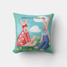 Coelhos com aspecto retroativo, com uma almofada d