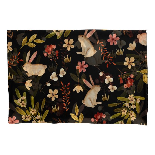 Coelhos Cutos: Padrão Desenhado À Mão Da Aquarela (Frente)