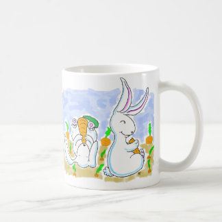Coelhos e caneca das cenouras