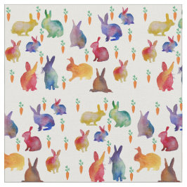 Coelhos e cenouras Tecido de arte aquícola