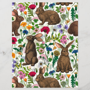 Coelhos e flora florestal