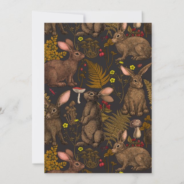 Coelhos e flora florestal 3 (Frente)