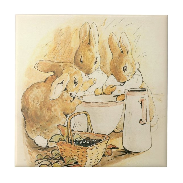 Coelhos e pudim de leite por Beatrix Potter (Frente)