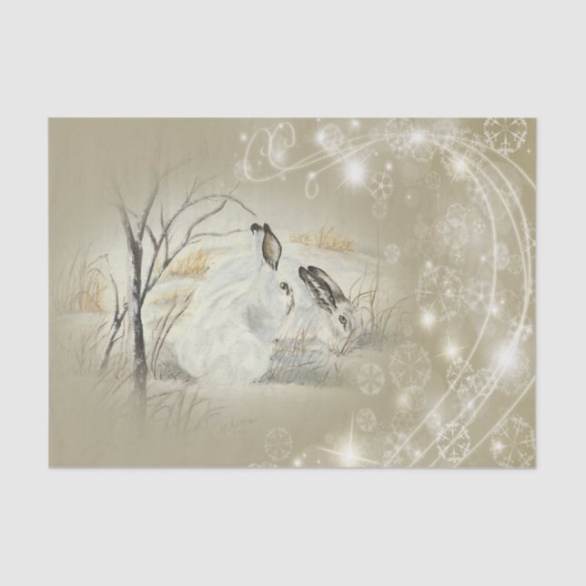 Coelhos/lenço de papel Natal dos coelhos (Frente )