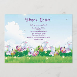 Coelhos no convite da páscoa do jogo