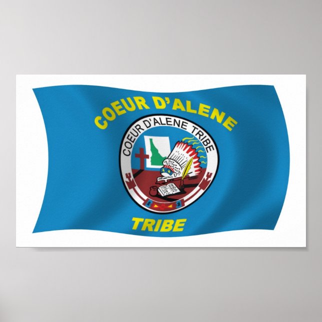Coeur d'Alene Flag Poster Impressão (Frente)