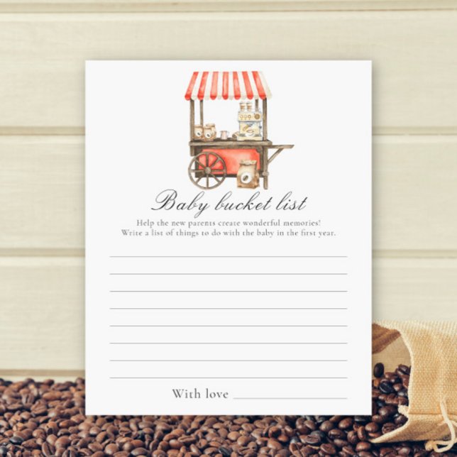 Coffee baby shower - Baby bucket list (Criador carregado)