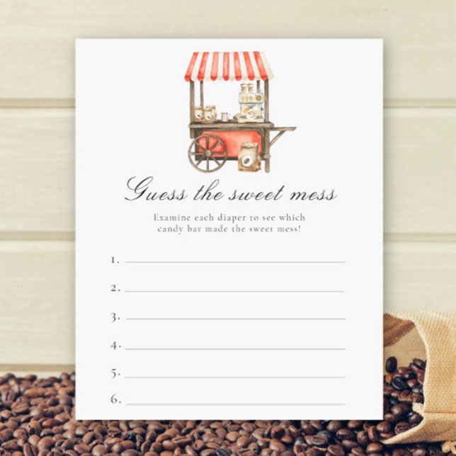 Coffee Baby shower Guess the sweet mess game (Criador carregado)