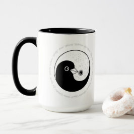 Coffee caneca Yin Yang Harmonia pombas de paz