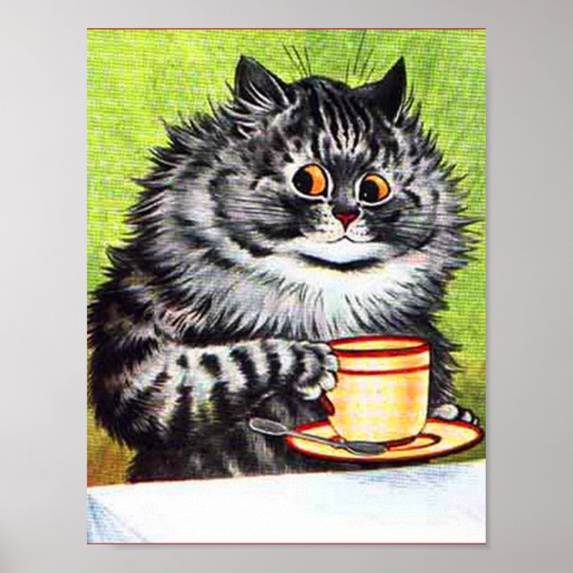 COFFEE CAT LOUIS WAIN POSTER (Frente)