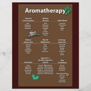 Coffee Colored Aromatherapy Chart flyer